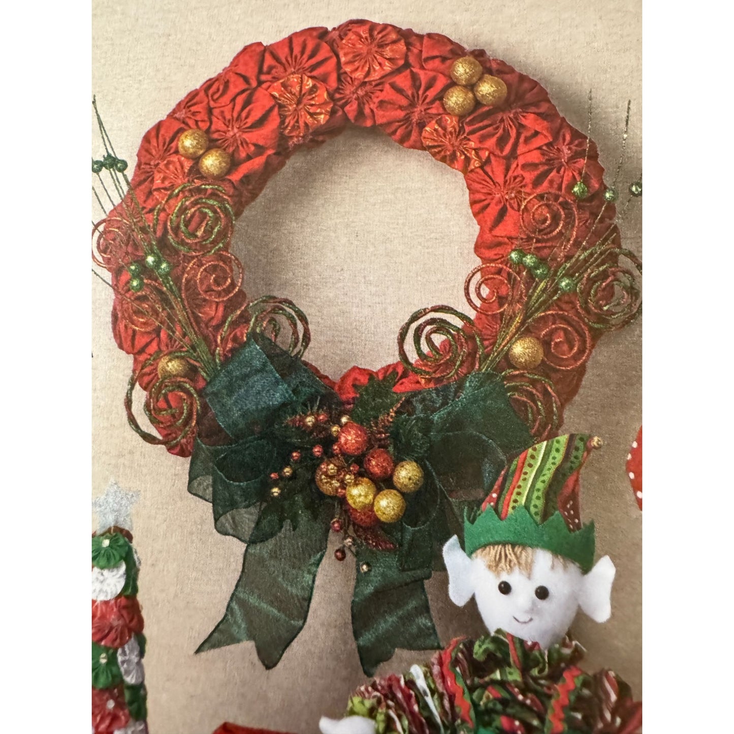 Simplicity Sewing Pattern S3056 Holiday Crafts Wreaths Christmas Stockings Elf