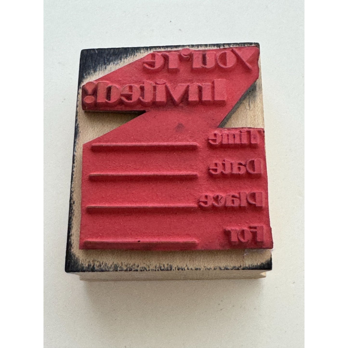 Hampton Arts Rubber Stamp You are Invited Time Date Place Invitation Card Making