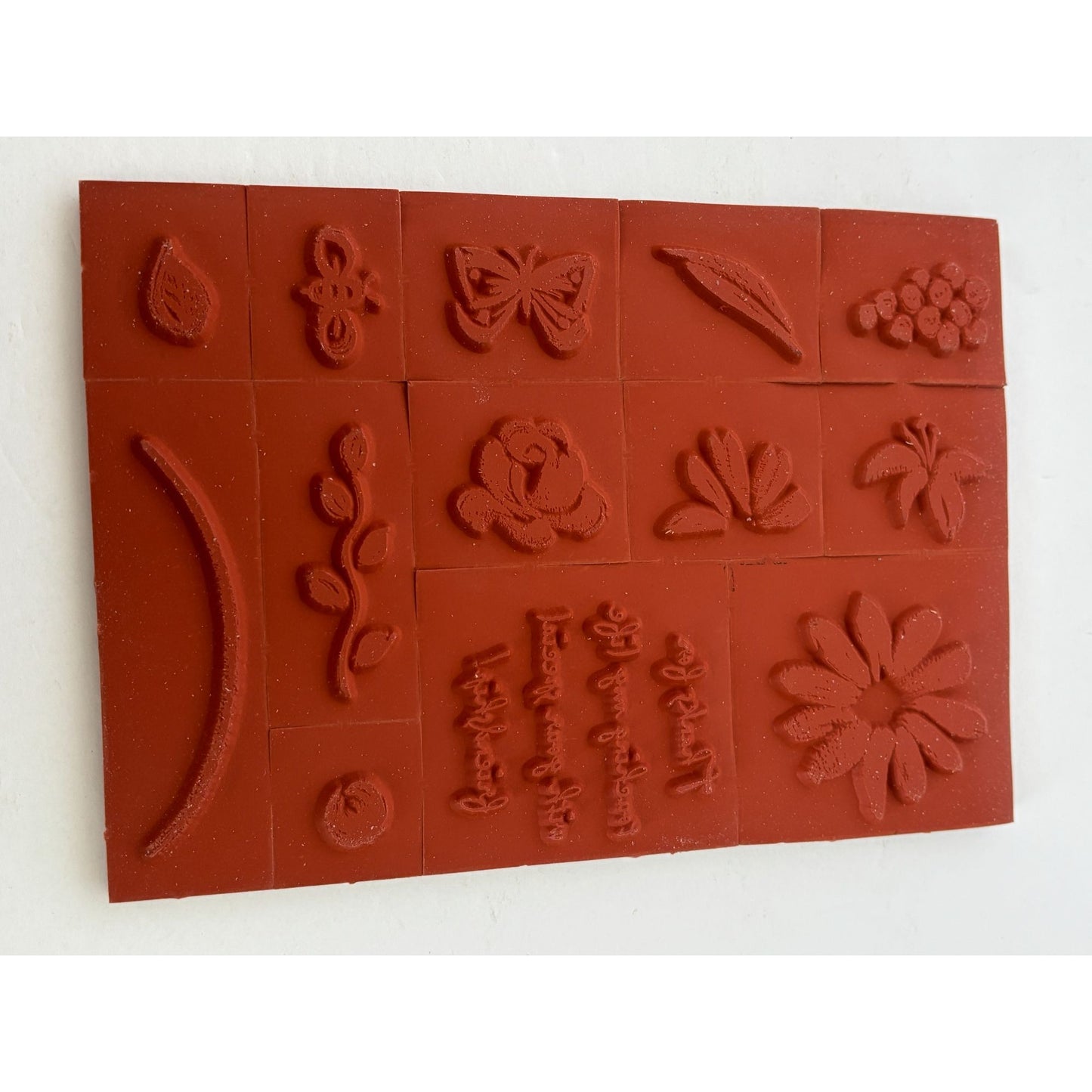 Stampin Up Rubber Stamp Watercolor Garden Flowers Leaf Garden Bumble Bee Set 13