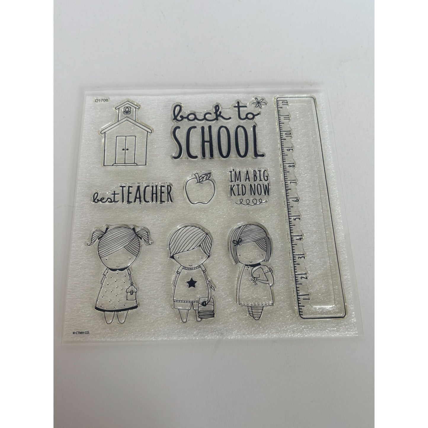 CTMH My Acrylix Acrylic Stamp Set Back to School Kids Day to Day Best Teacher