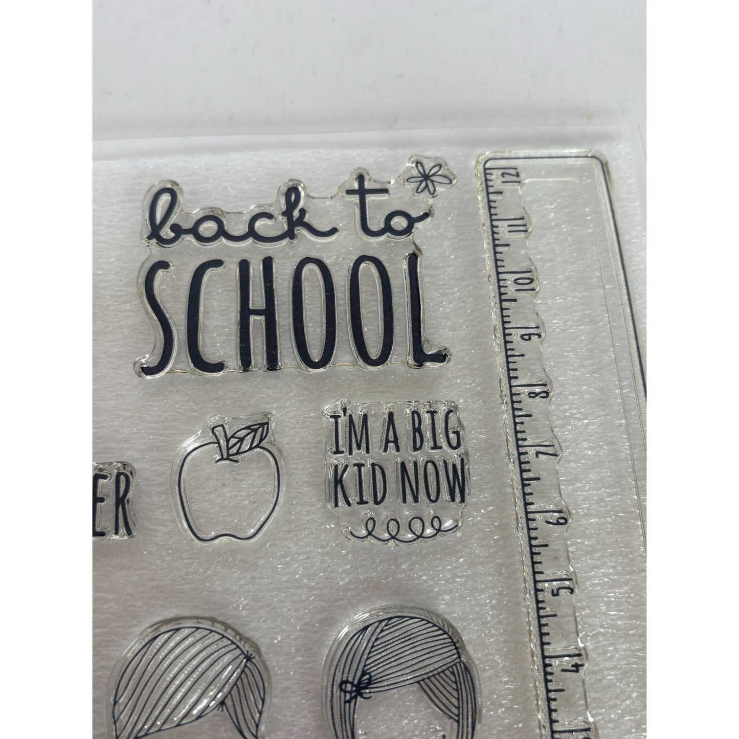 CTMH My Acrylix Acrylic Stamp Set Back to School Kids Day to Day Best Teacher