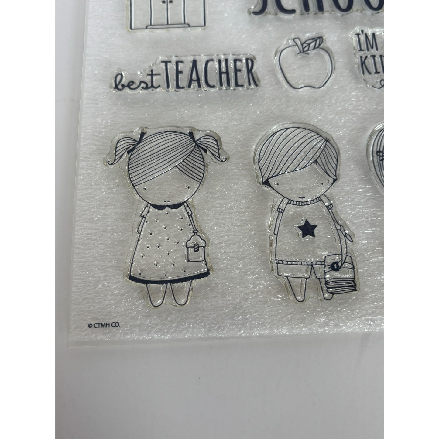 CTMH My Acrylix Acrylic Stamp Set Back to School Kids Day to Day Best Teacher