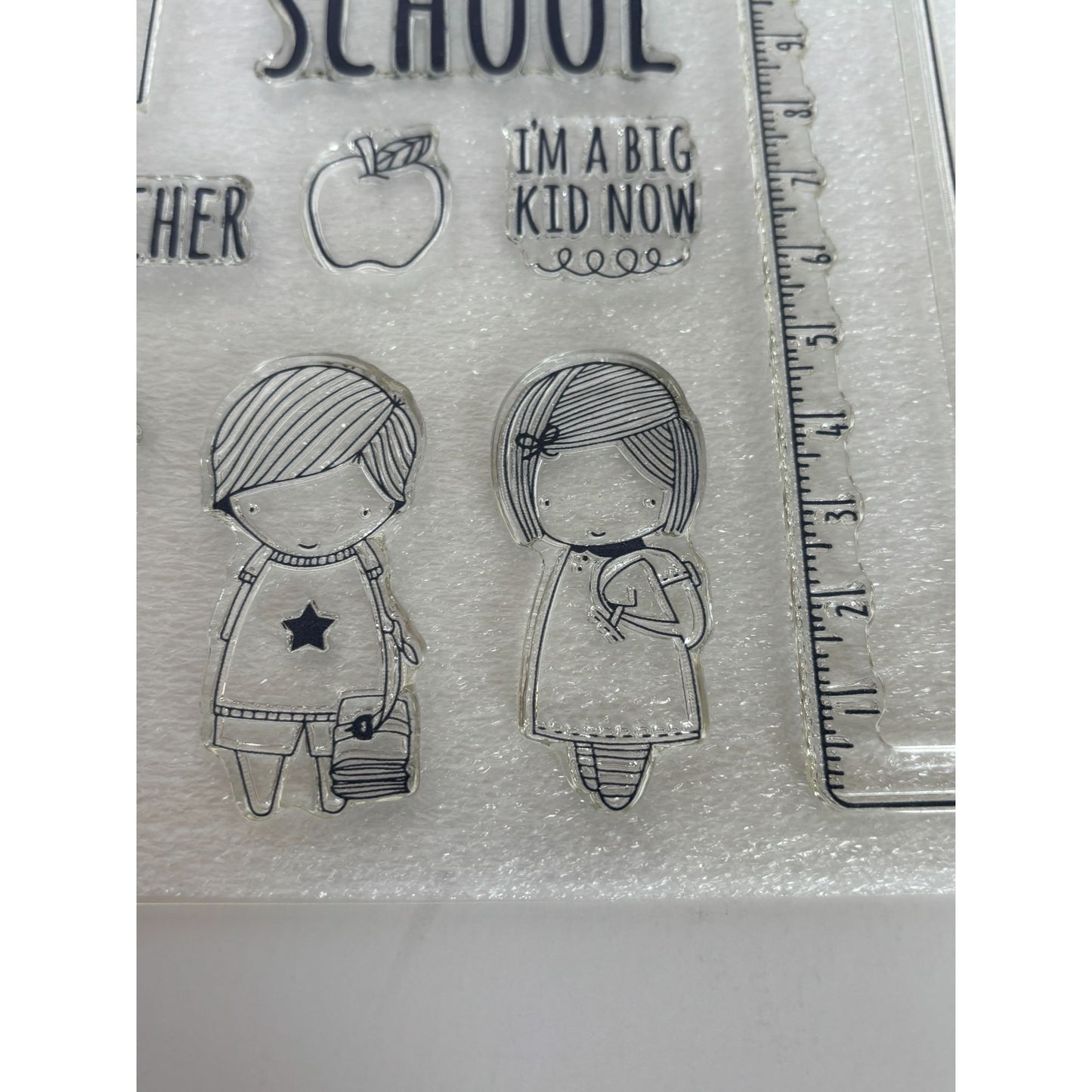 CTMH My Acrylix Acrylic Stamp Set Back to School Kids Day to Day Best Teacher