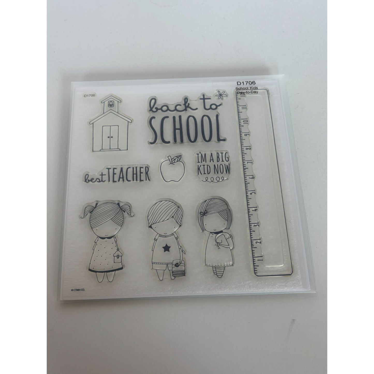 CTMH My Acrylix Acrylic Stamp Set Back to School Kids Day to Day Best Teacher