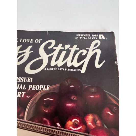 For The Love Of Cross Stitch Magazine September 1989 Apple Tree Bible Quote Fall