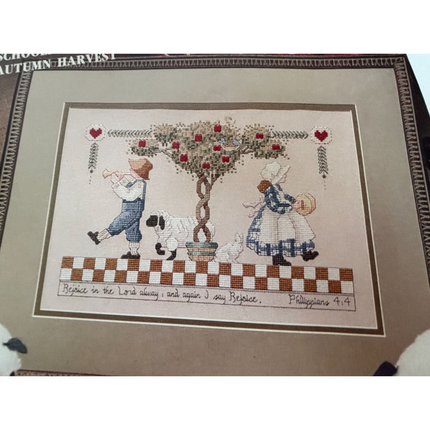 For The Love Of Cross Stitch Magazine September 1989 Apple Tree Bible Quote Fall