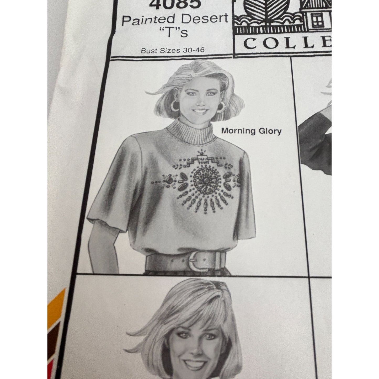 Stretch and Sew Sewing Pattern 4085 Painted Desert Ts T-Shirts Ann Person Uncut