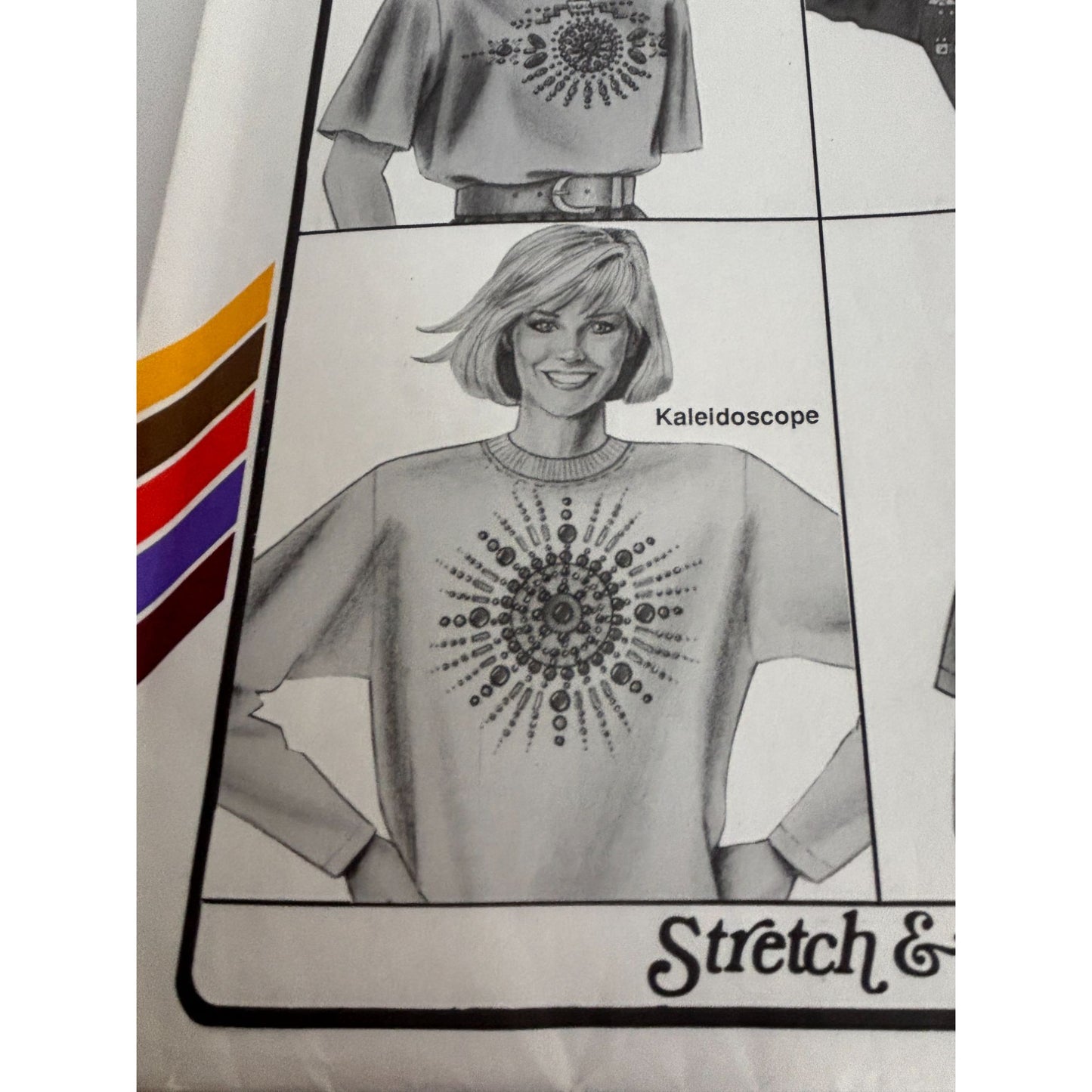 Stretch and Sew Sewing Pattern 4085 Painted Desert Ts T-Shirts Ann Person Uncut
