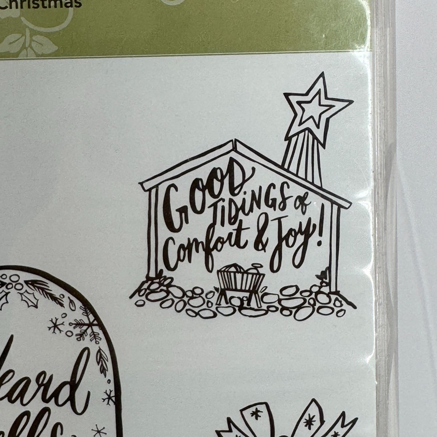 Stampin Up Rubber Stamp Set Darling Christmas Bell Nativity Stable Card Making