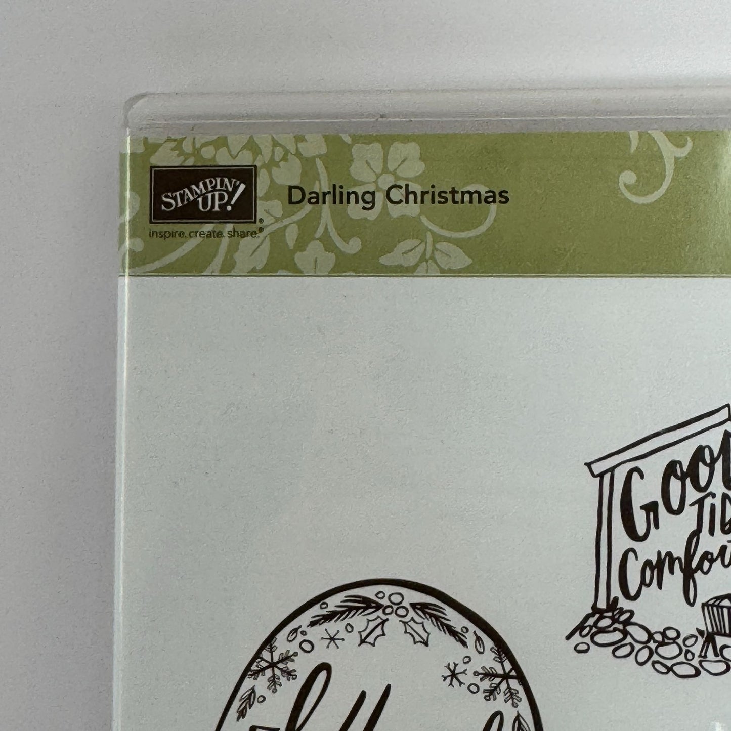 Stampin Up Rubber Stamp Set Darling Christmas Bell Nativity Stable Card Making