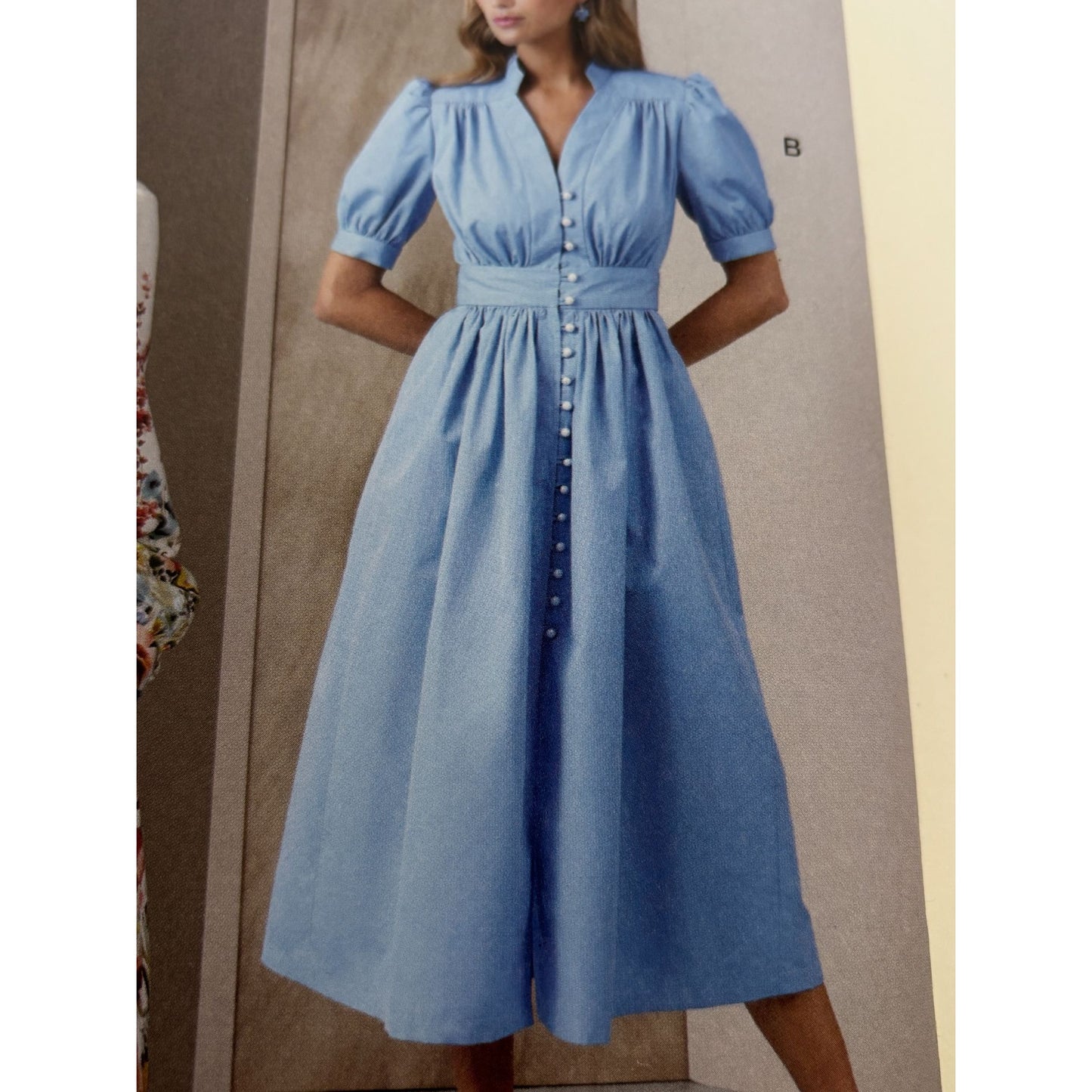 Vogue Sewing Pattern R11731 Misses Dresses Button Front Raised Waist 8-16 Uncut
