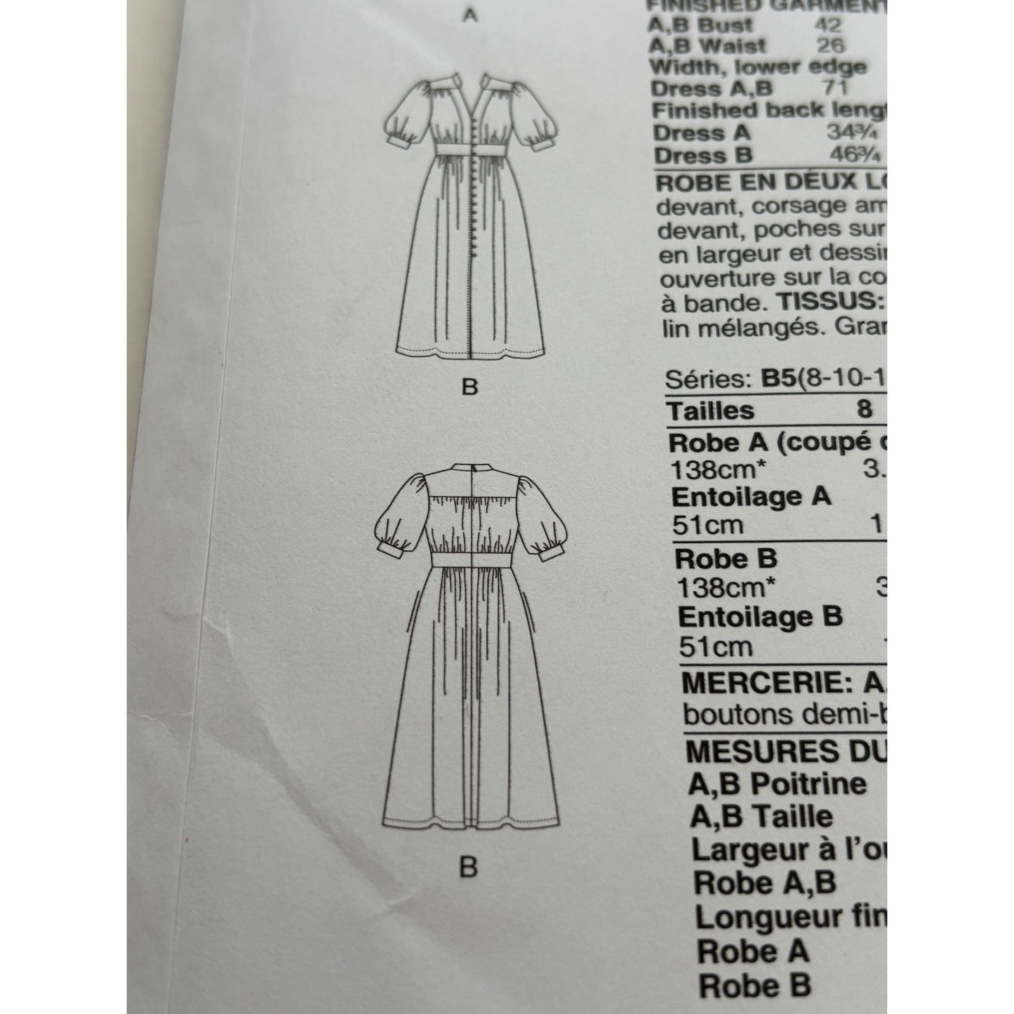 Vogue Sewing Pattern R11731 Misses Dresses Button Front Raised Waist 8-16 Uncut