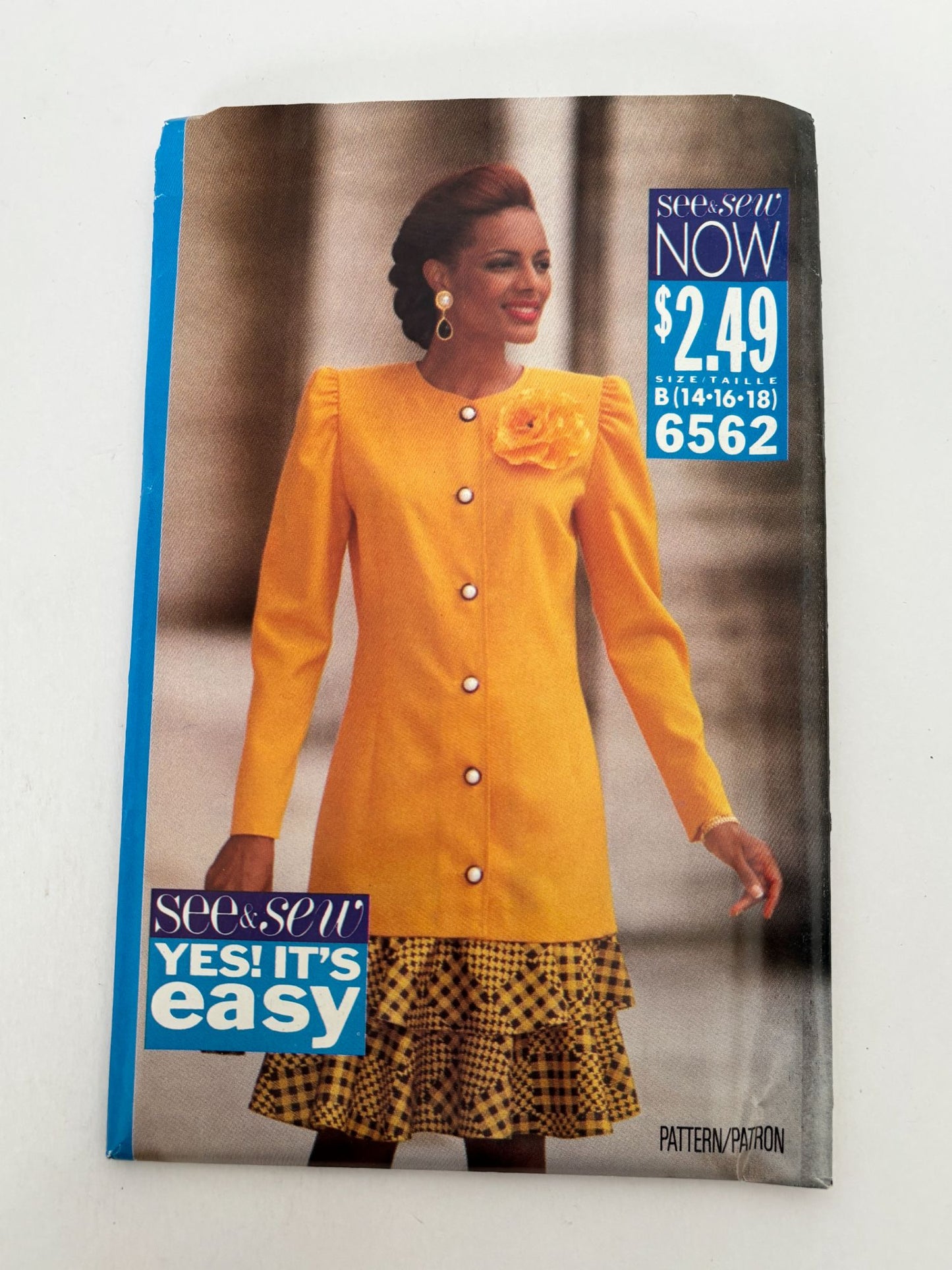 Butterick Sewing Pattern 6562 Tunic Blazer Skirt Easy 14 16 18 UC See and Sew