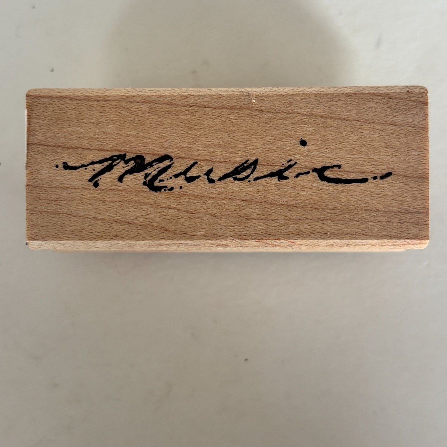 Art Impressions Rubber Stamp Music Cardmaking Word Musician Elegant Script Craft Calligraphy Scrapbooking