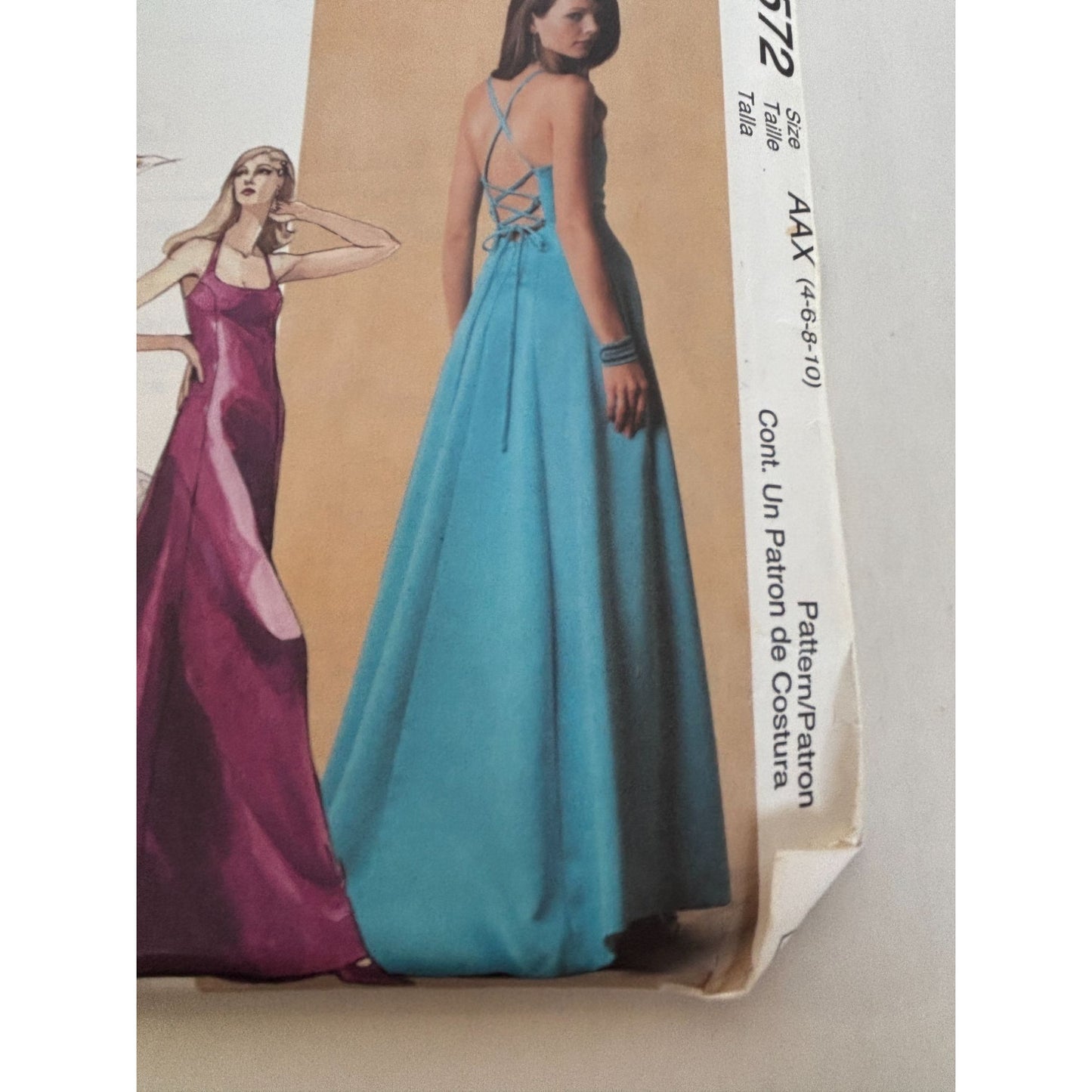 McCalls Sewing Pattern 3572 Formal Gown Evening Elegance Prom Dress 4 6 8 10 UC