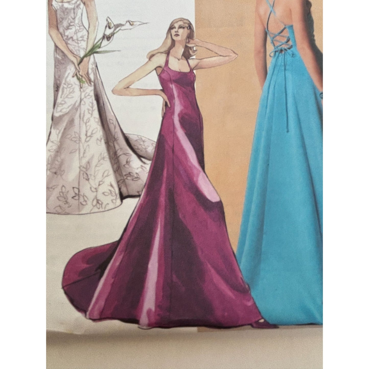 McCalls Sewing Pattern 3572 Formal Gown Evening Elegance Prom Dress 4 6 8 10 UC