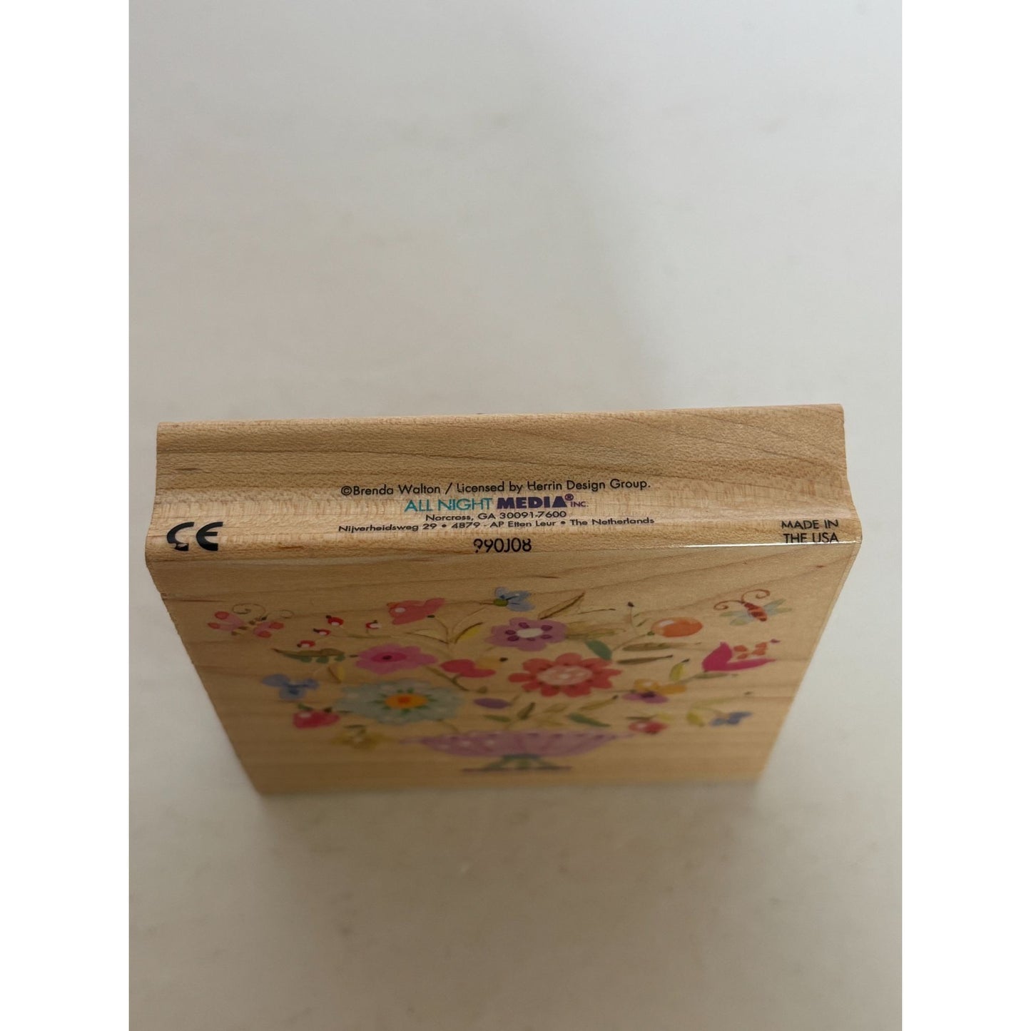 All Night Media Rubber Stamp Flower Display Bouquet Card Making Brenda Walton