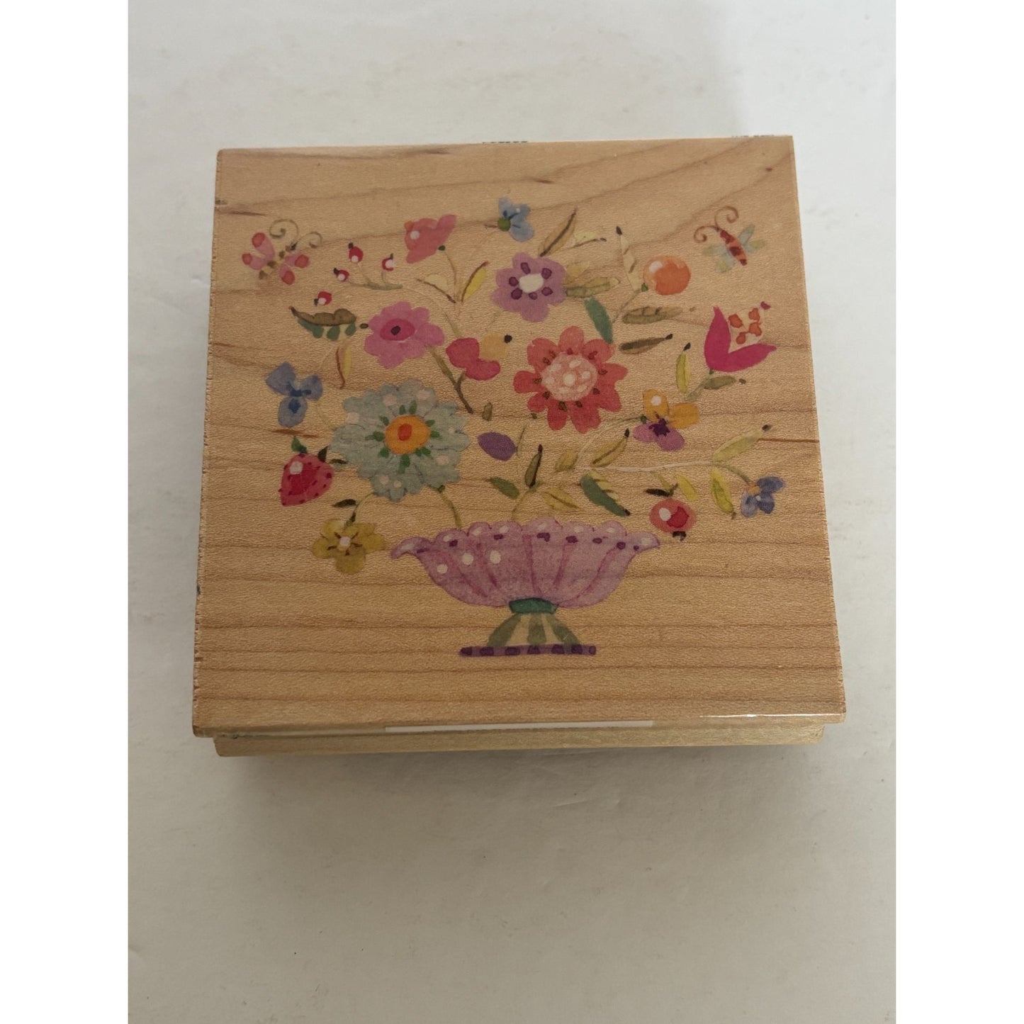 All Night Media Rubber Stamp Flower Display Bouquet Card Making Brenda Walton