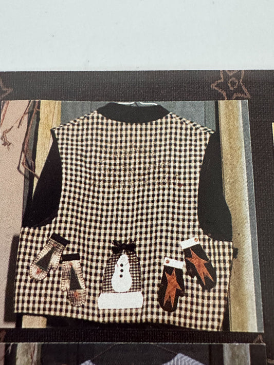 The Sincere Heart Sewing Pattern 955 Quilted Season Vest Applique Halloween Cat