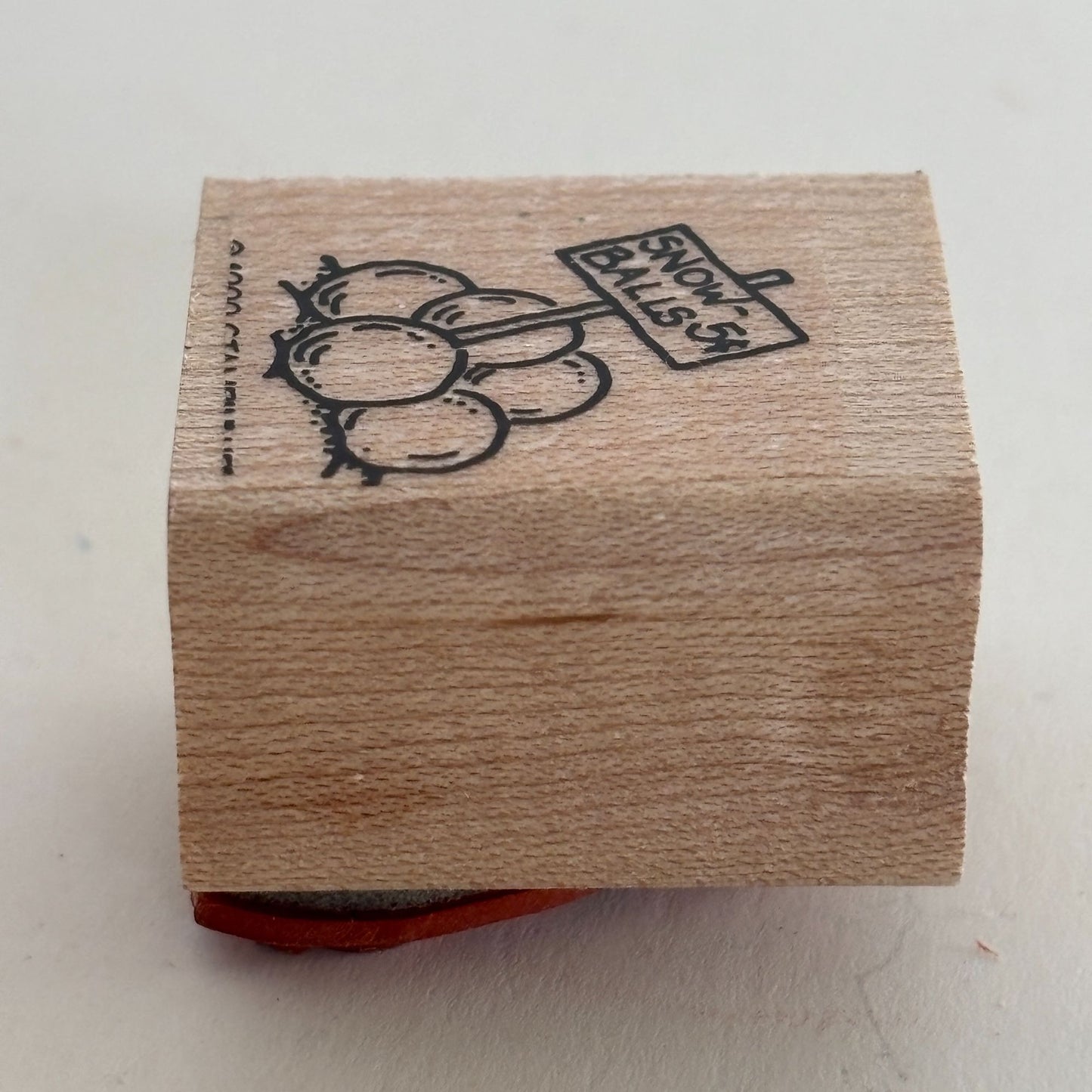 Stampin Up Rubber Stamp Snowballs for Sale Card Making Holidays Snow Funny Craft