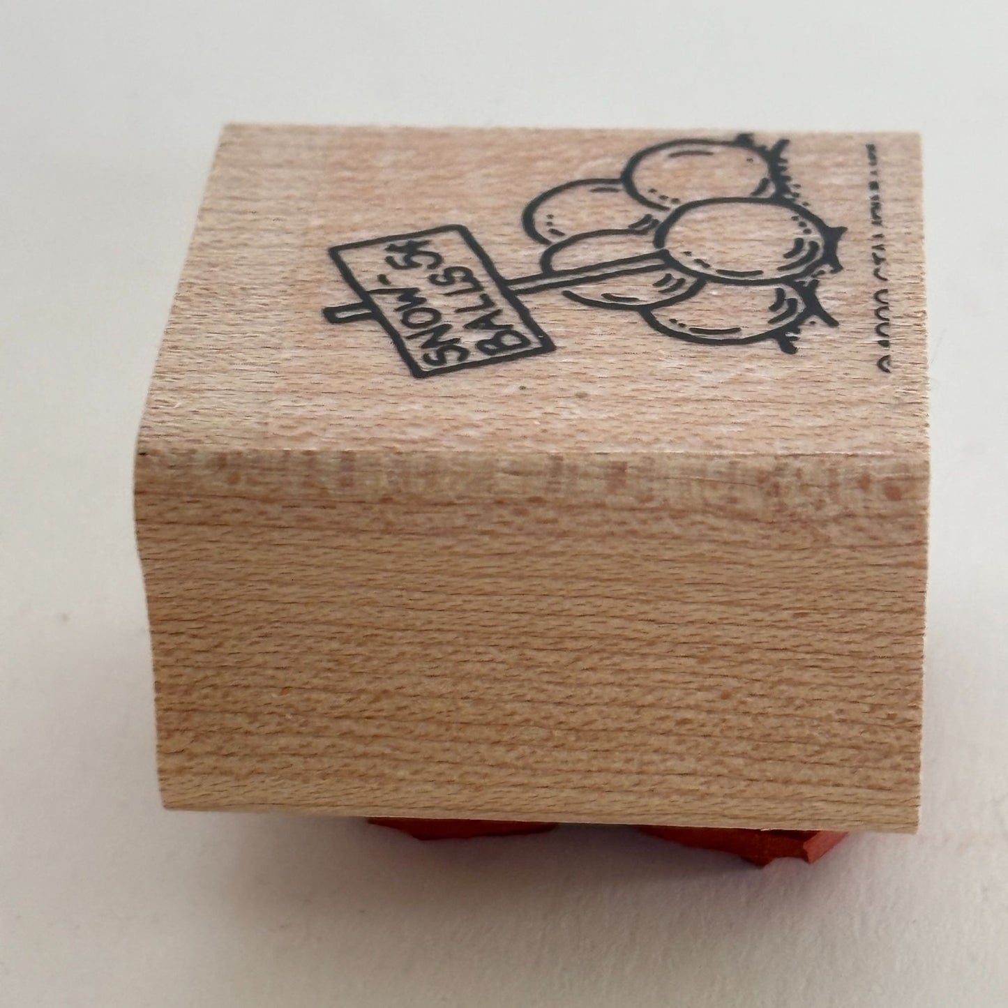 Stampin Up Rubber Stamp Snowballs for Sale Card Making Holidays Snow Funny Craft