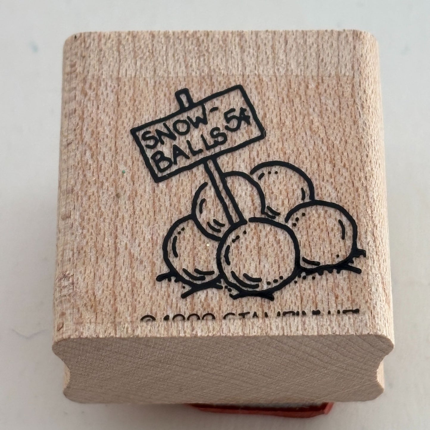 Stampin Up Rubber Stamp Snowballs for Sale Card Making Holidays Snow Funny Craft