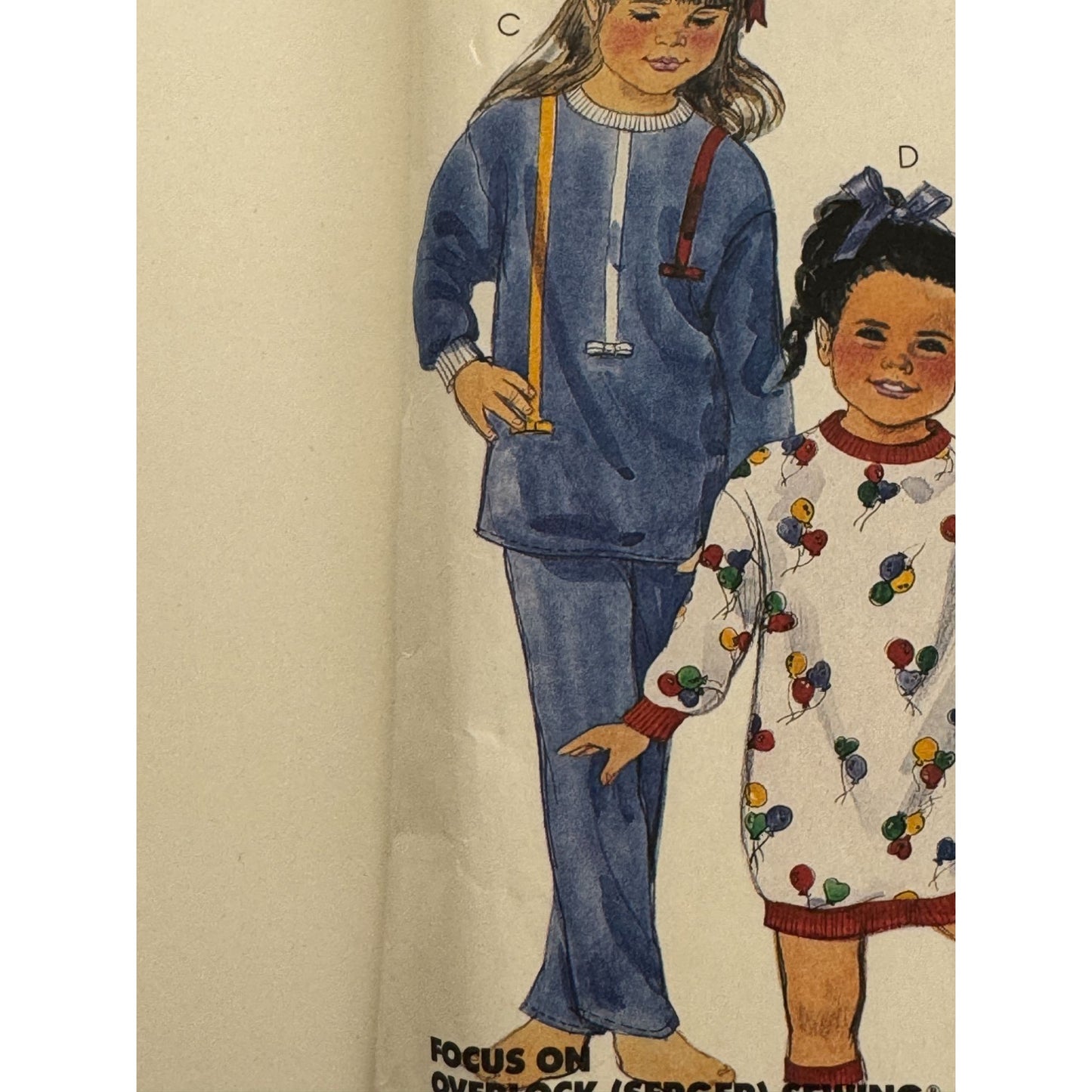 McCalls Sewing Pattern 3389 Girls Pajamas Hat Nightshirt Medium 8 10 Uncut 1980s