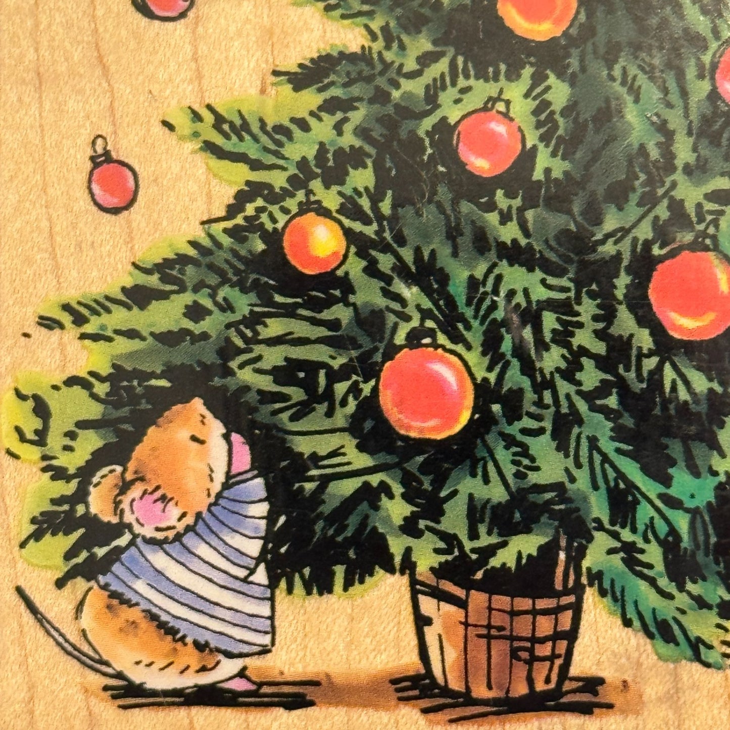 Penny Black Rubber Stamp A Christmas To Remember Cat Mouse Card Making Holidays