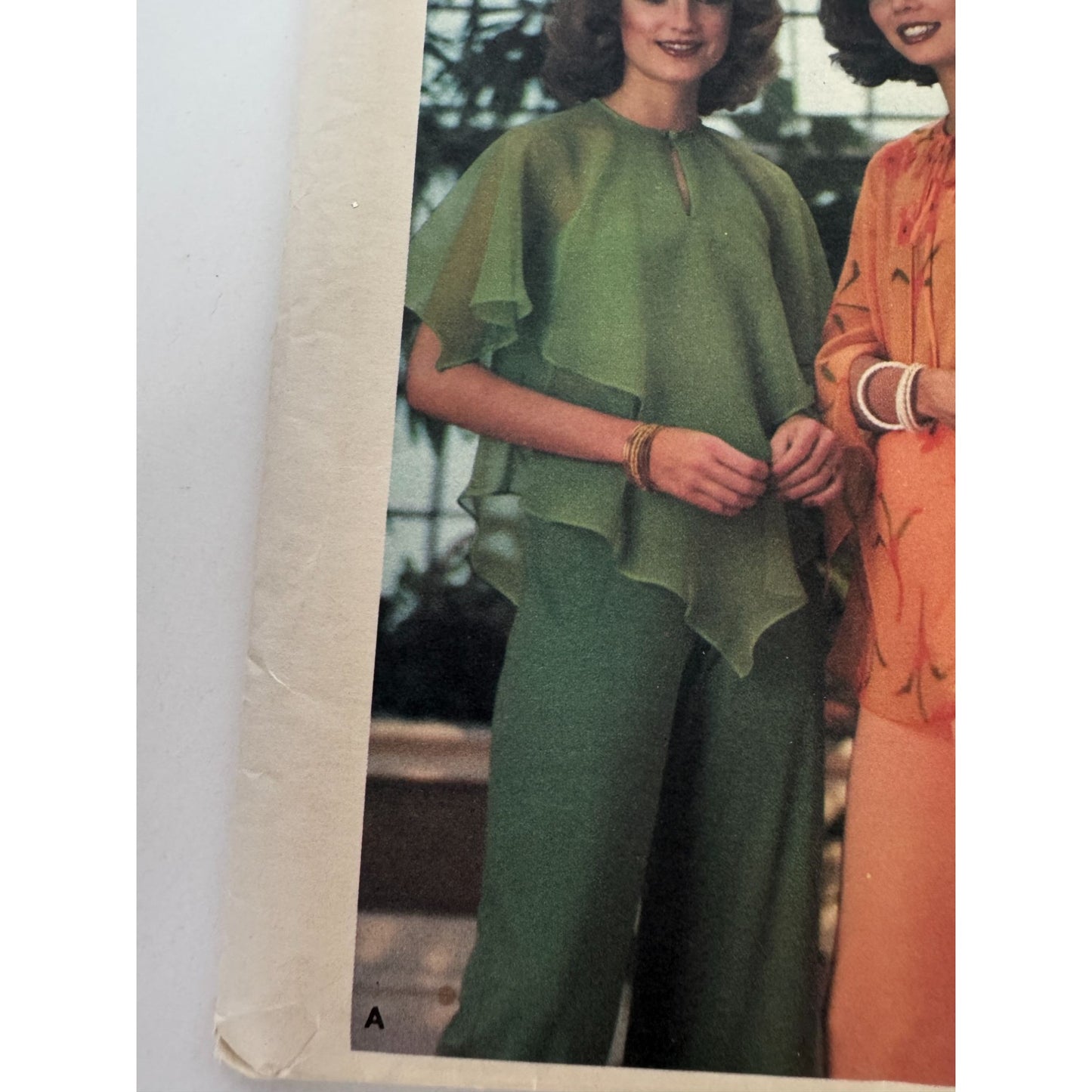 Butterick Sewing Pattern 5341 Blouse Top Capelet Layers Medium 1970s Vintage UC