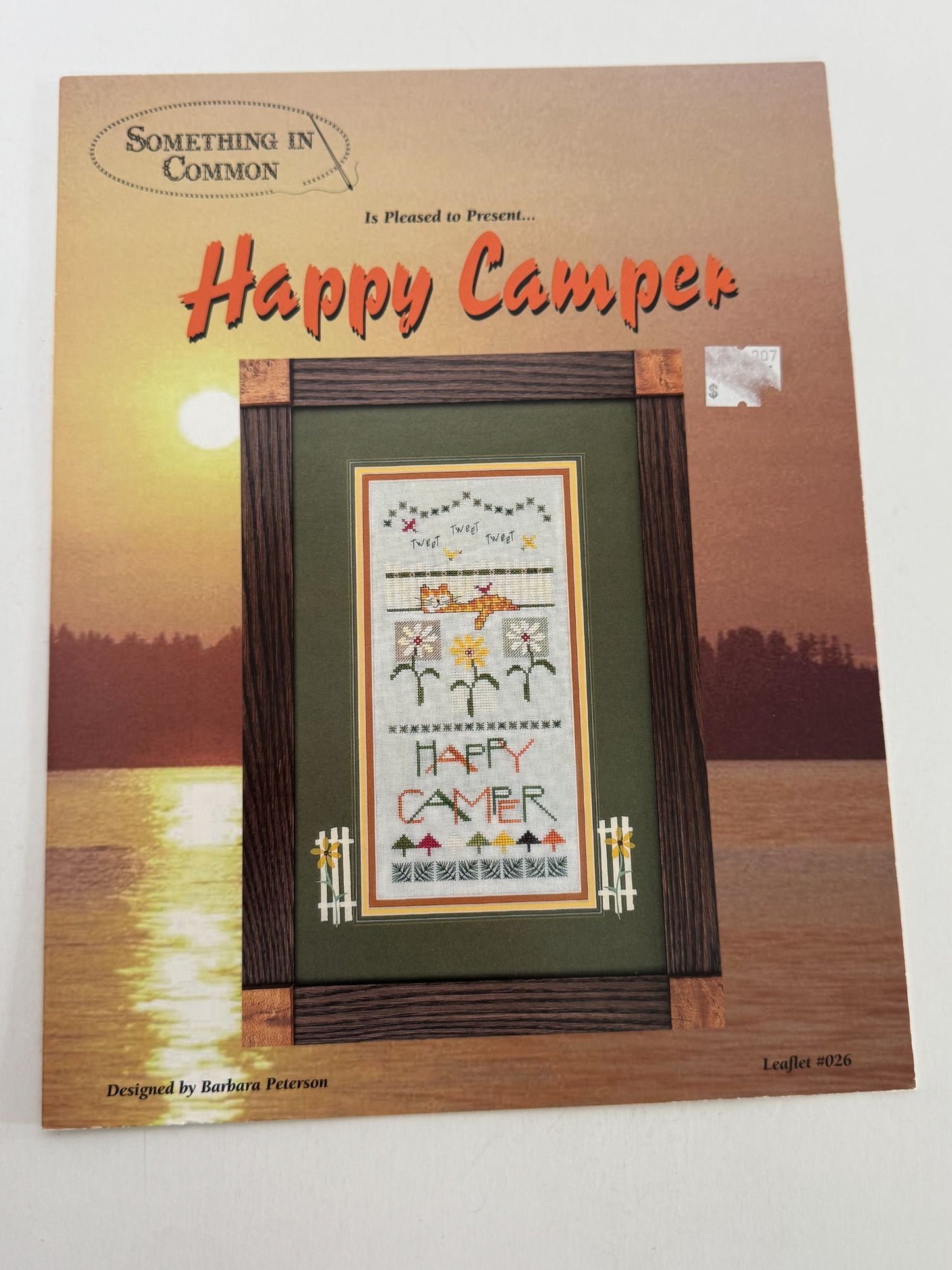 Something In Common Cross Stitch Pattern Chart Happy Camper Cat Kitten Pet Funny