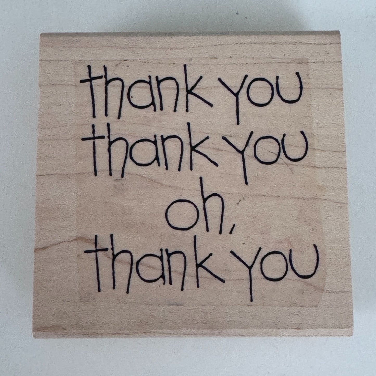 Limited Edition Rubber Stamp Thank You Cardmaking Words Effusive Gratitude Large Big