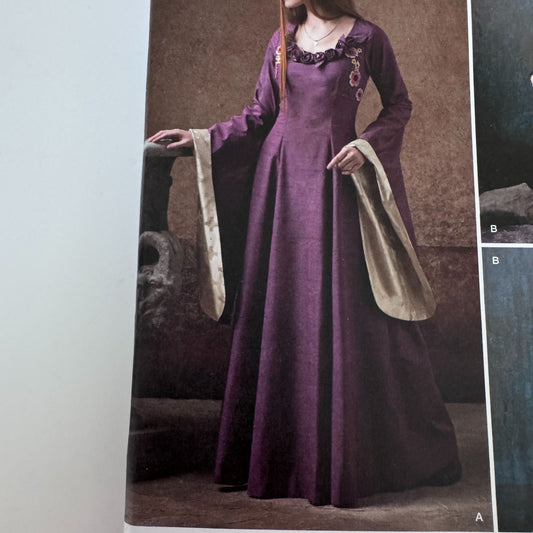 Simplicity Sewing Pattern 1137 Costume Dress Medieval Gothic Dark Romance 14-22 Uncut Fantasy Cosplay