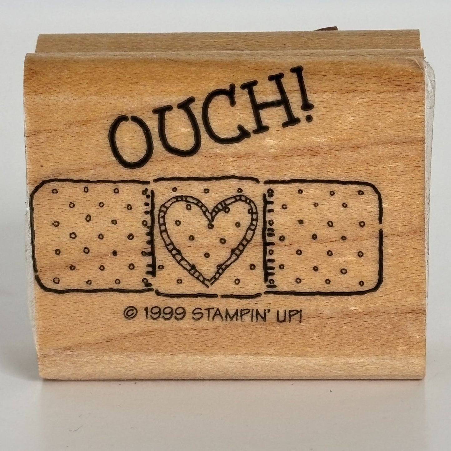 Stampin Up Rubber Stamp Get Well Cardmaking Sentiment Bandage Ouch Nurse Doctor Care Package