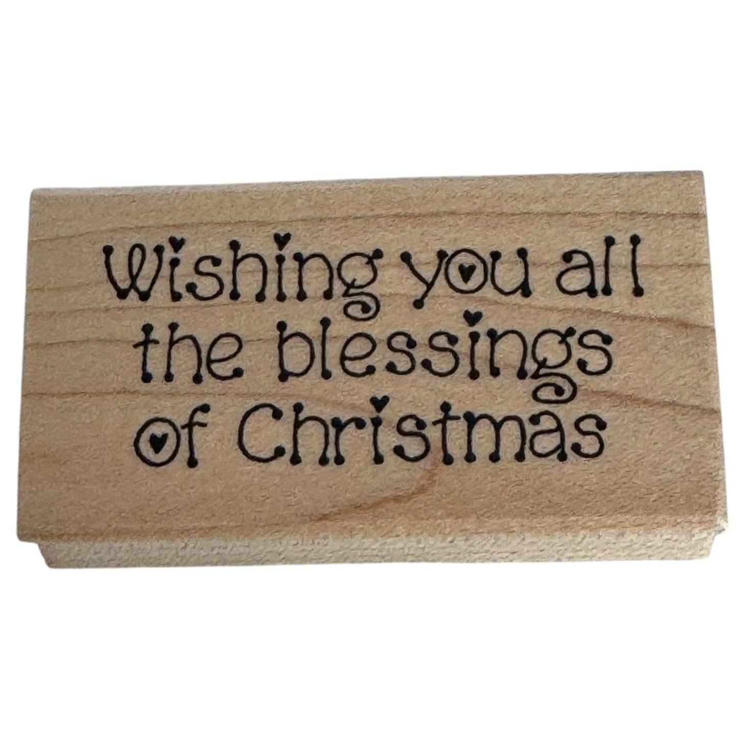 Darcies Rubber Stamp Wishing You All the Blessings of Christmas Card Making Word