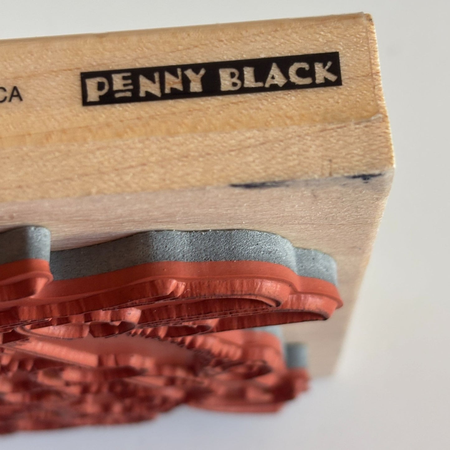 Penny Black Rubber Stamp White Slopes Skiing Cat Animal Winter Sport Card Making