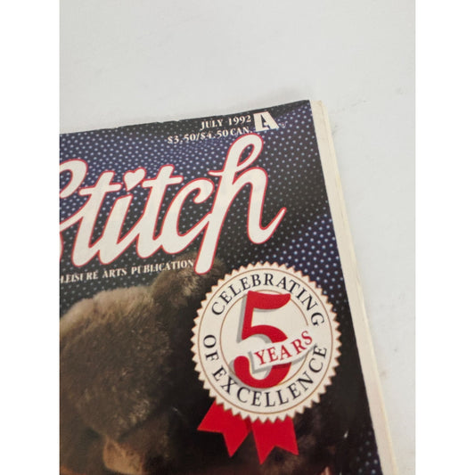 For The Love Of Cross Stitch Magazine July 1992 Patriotic Teddy Bears Strawberry