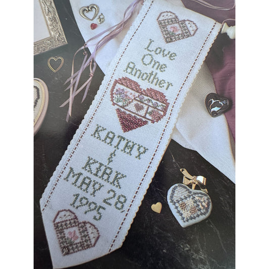 Mill Hill Hearts a Plenty II Cross Stitch Pattern Leaflet Wedding Bell Pull