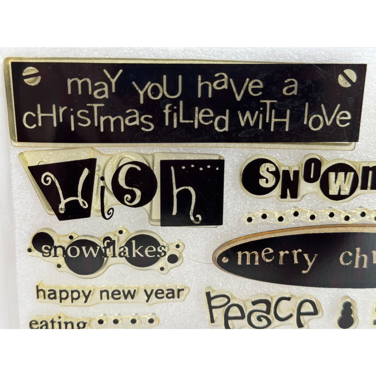 CTMH My Acrylix Clear Stamp Set Joy Christmas Card Making Dear Santa Believe