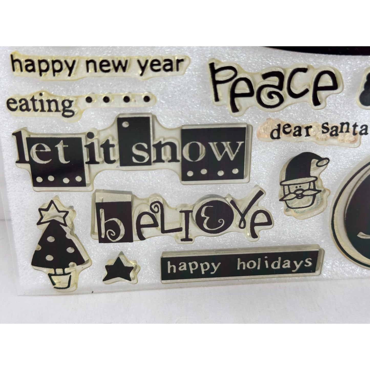 CTMH My Acrylix Clear Stamp Set Joy Christmas Card Making Dear Santa Believe