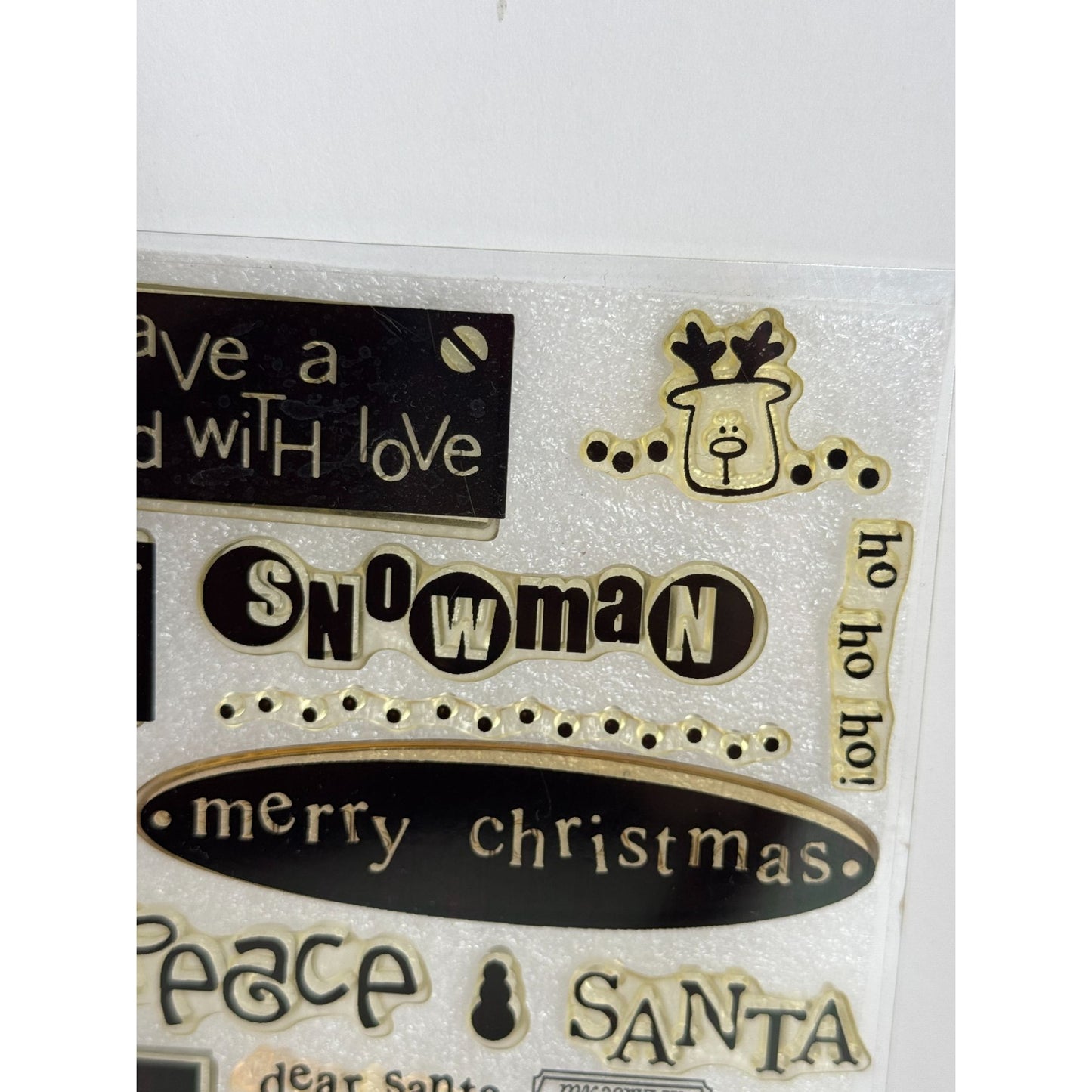 CTMH My Acrylix Clear Stamp Set Joy Christmas Card Making Dear Santa Believe