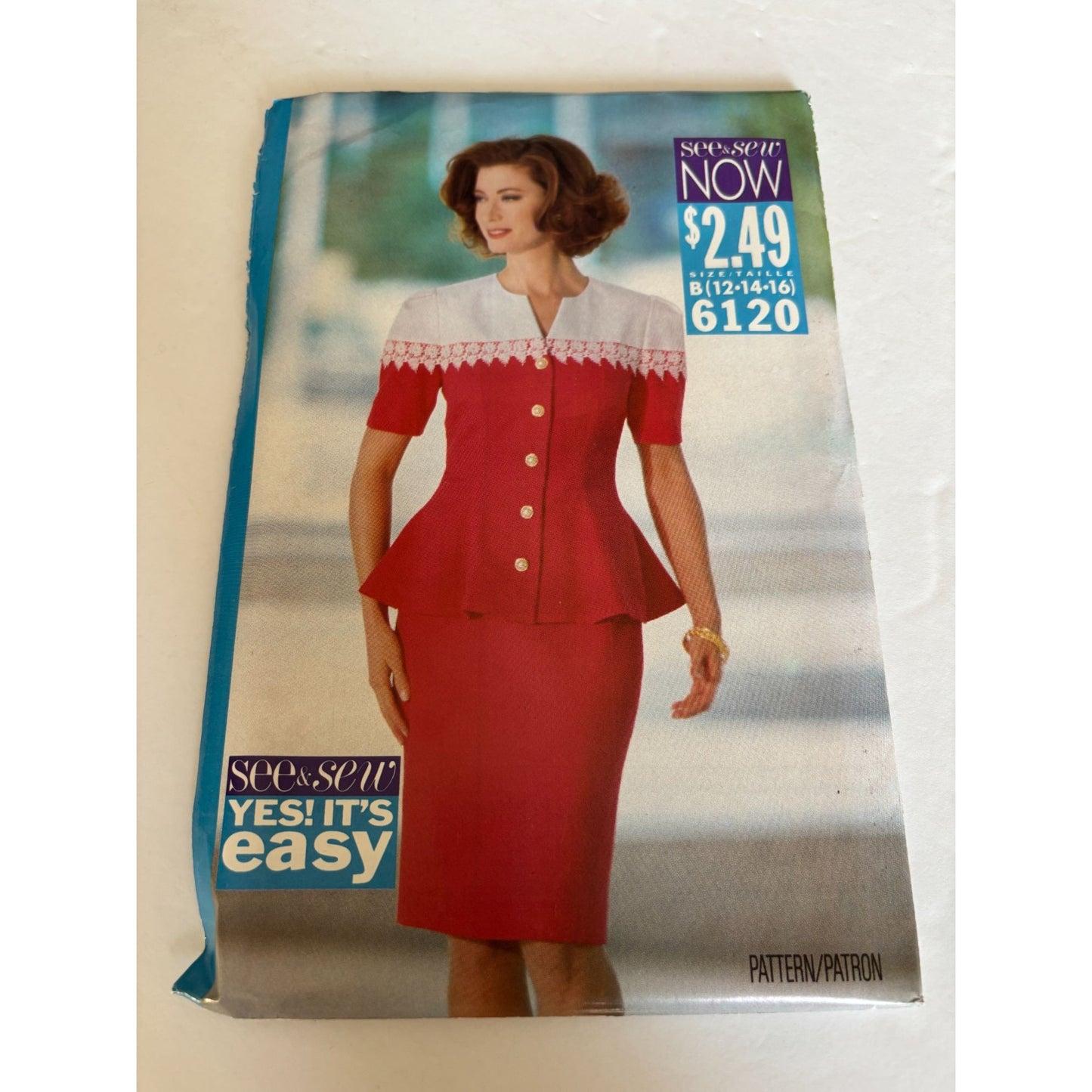 Butterick See Sew Sewing Pattern 6120 Top Skirt Career Outfit Easy 12 14 16 UC