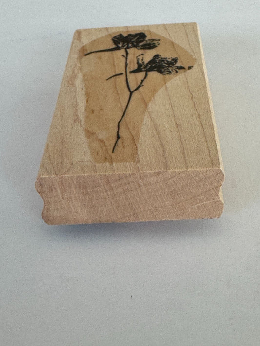 Stampin Up Rubber Stamp Iris Watercolor Flower Sketch Card Making Vertical Craft