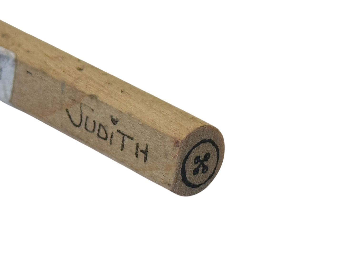 Judith Stick Rubber Stamp Round Button Sewing Notion Dowel Card Making Crafting