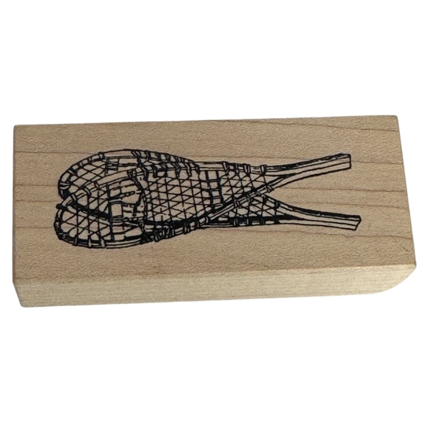 Stampa Rosa Rubber Stamp Snowshoes Snow Winter Sport Hiking Trekking Nature