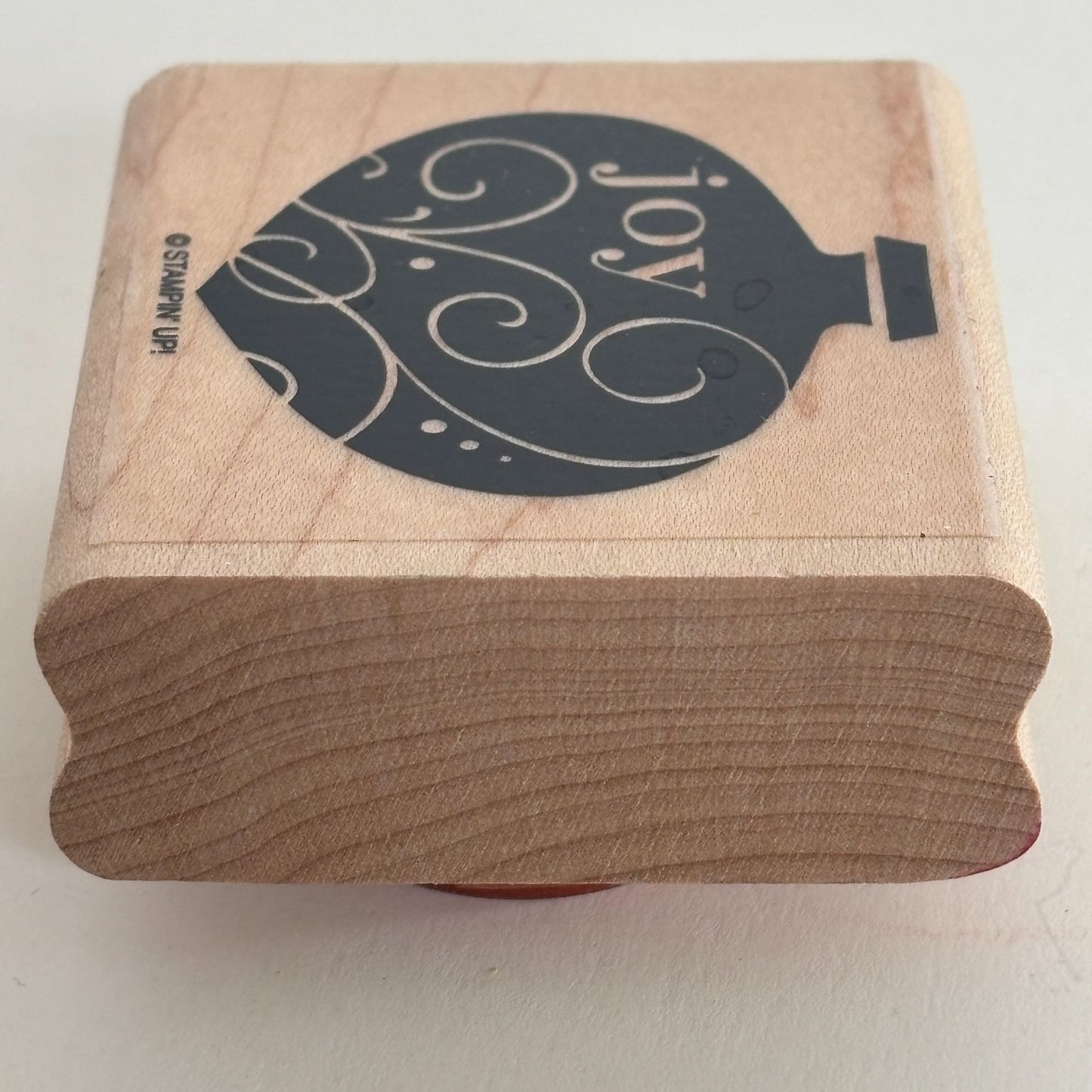 Stampin Up Rubber Stamp Joy Christmas Ornament Winter Holidays Card Making Craft