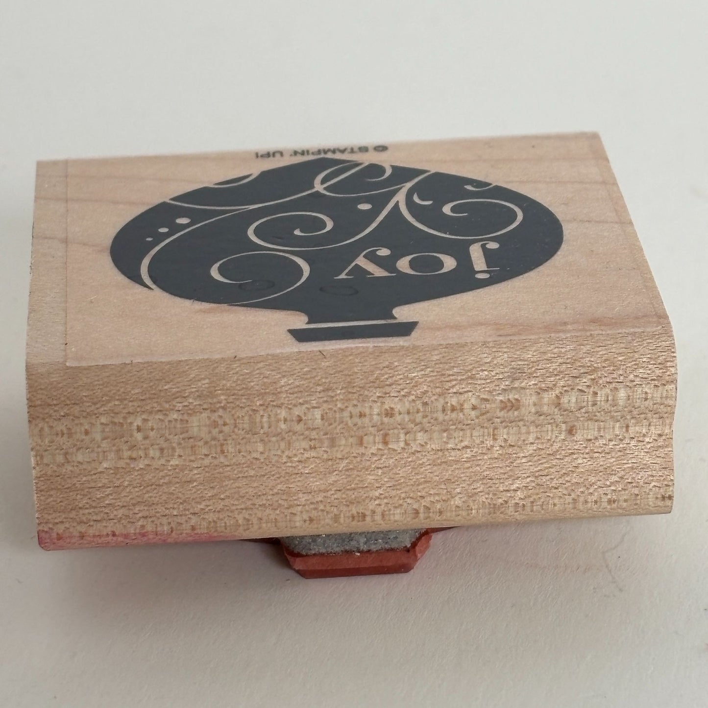 Stampin Up Rubber Stamp Joy Christmas Ornament Winter Holidays Card Making Craft