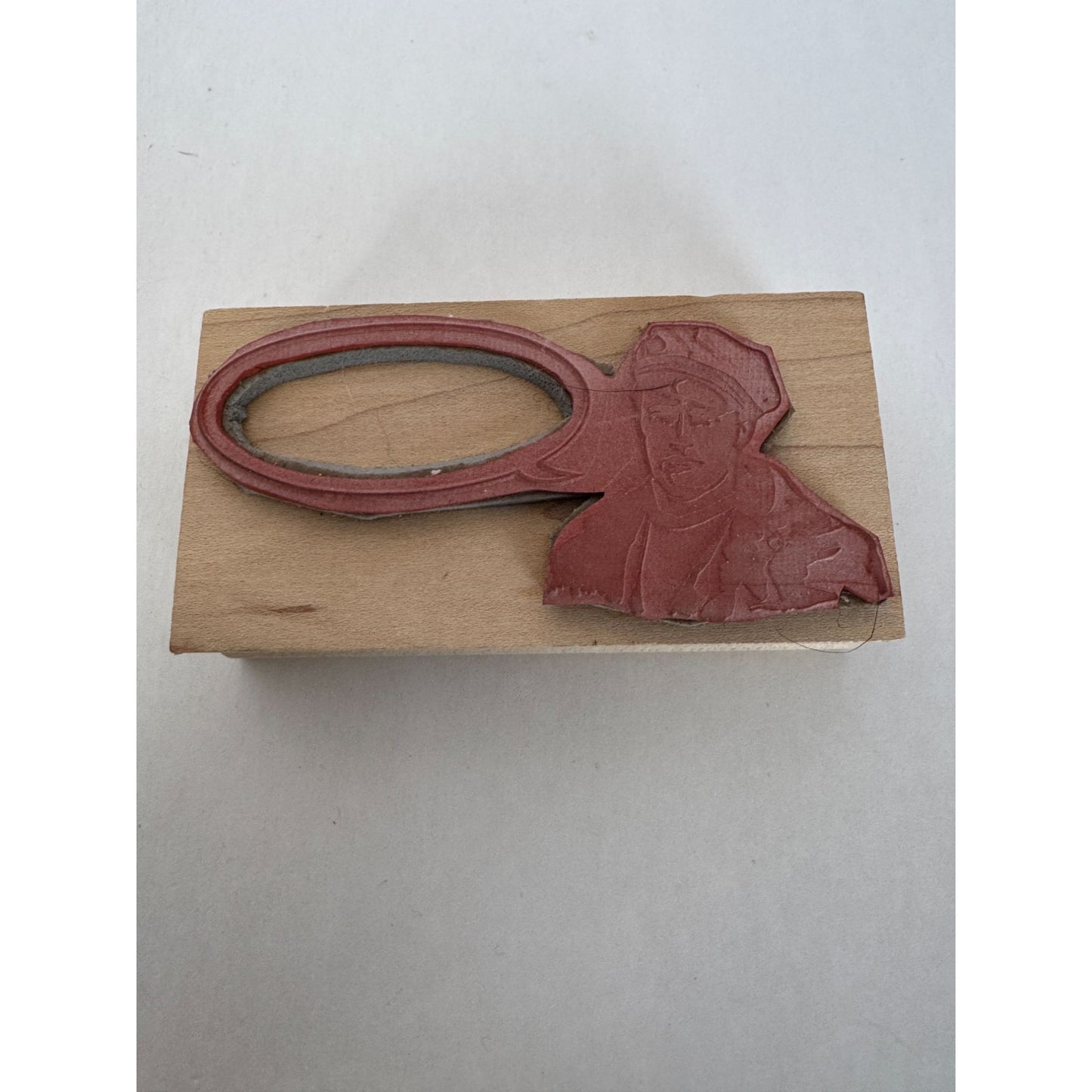 Classic Status Rubber Stamp Speech Bubble Retro Man in Hat Speech Thought Talk