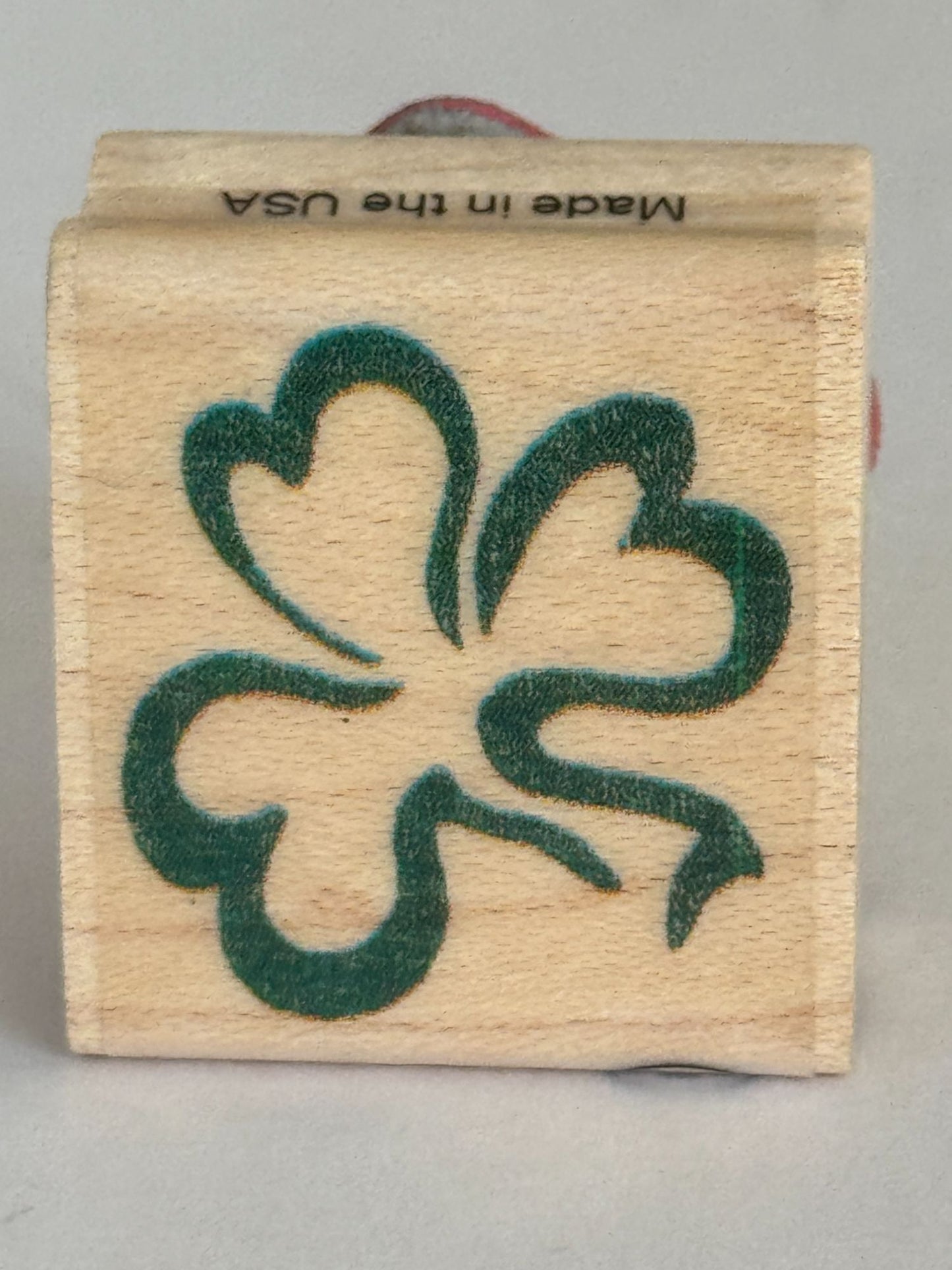 Hampton Art Rubber Stamp Clover Leaf Shamrock St Patricks Day Card Making Saint