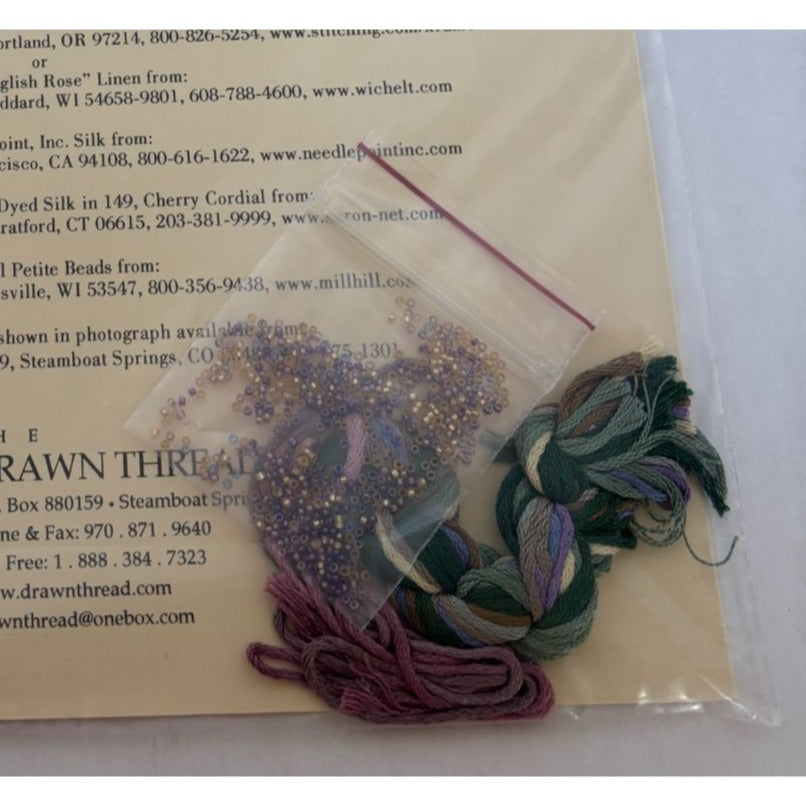 The Drawn Thread Charted Needlework Designs Pattern Spring Arbor Beads Thread