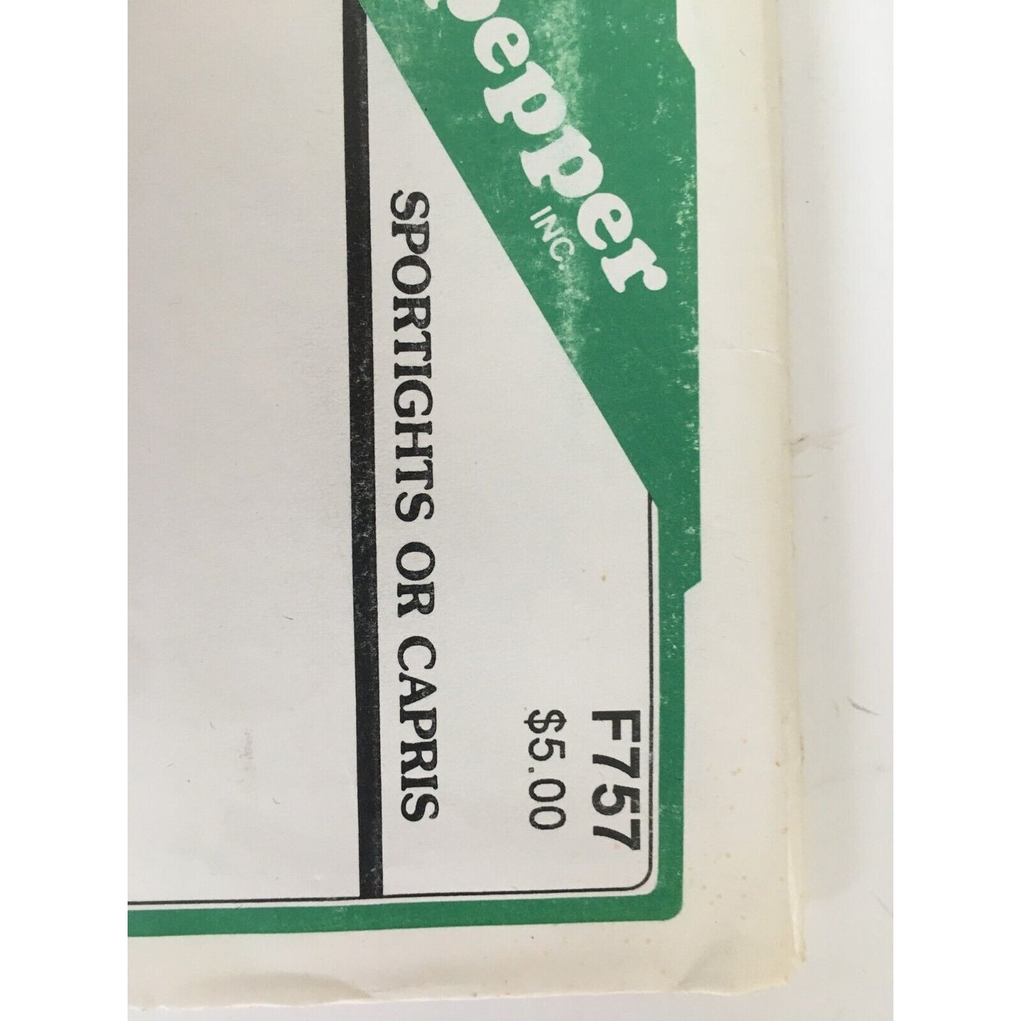 The Green Pepper Sewing Pattern F757 Misses Sportights Capris Athletic S M L UC